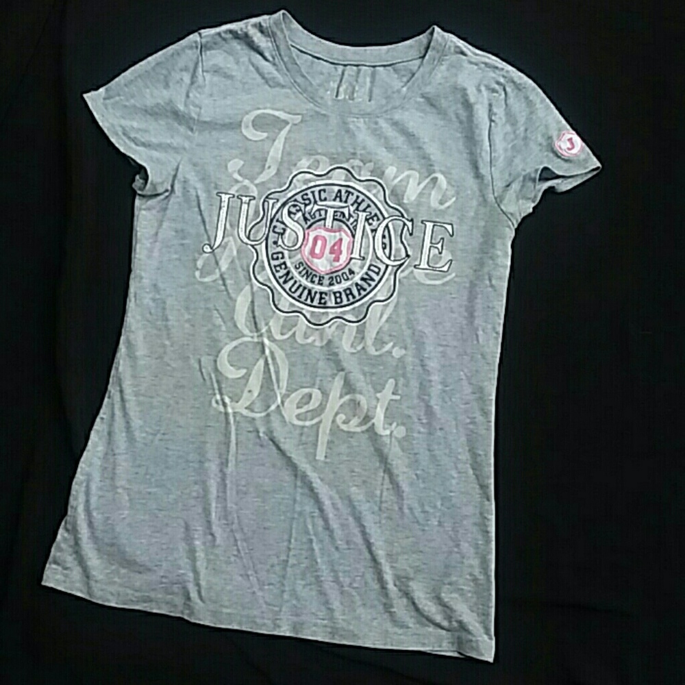 Justice Size 16 girls gray tee school